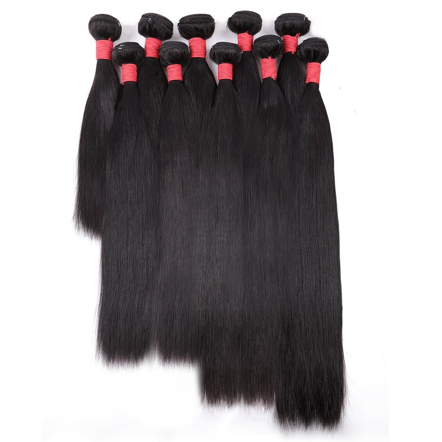 10 Bundles Deal - Wholesale human hair bundles- 10A Indian Virgin Hair (Varied Length 18"-28") Straight/Body/Deep