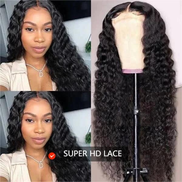 Riverwood Super HD Lace Deep Wave Wigs 13x4 Front 180% Density Pre-Plucked Virgin Human Hair