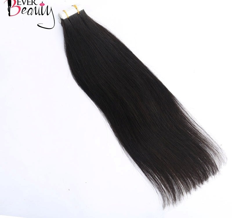 10A Straight Tape Ins Human Hair Extension Natural Black